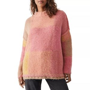 Free People Women’s Domino Prairie Sunset Alpaca Wool Blend Pullover Sweater XS